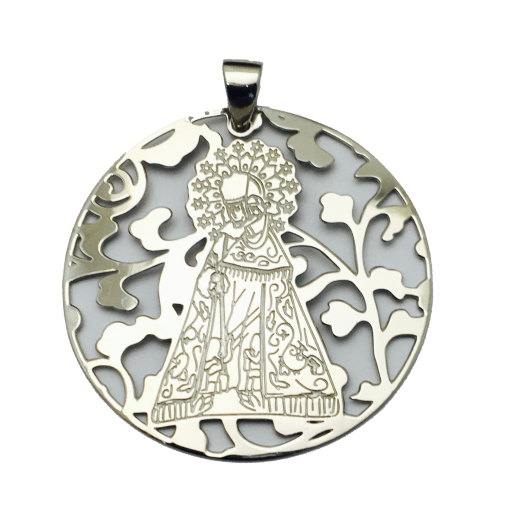 Medalla Virgen de los Desamparados en Plata de Ley