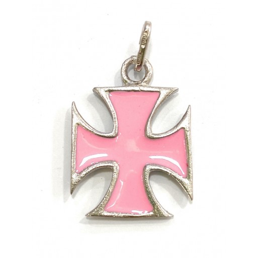 Cruz templaria plata de ley y esmalte