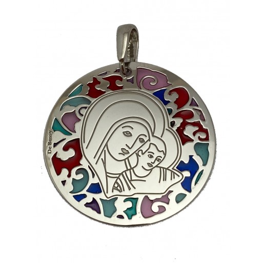Medalla Virgen del Camino en plata de ley y esmalte®. 35mm