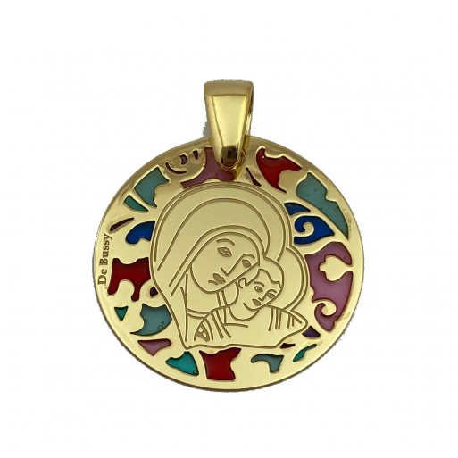 Medalla Virgen del Camino plata de ley y esmalte®. 25mm