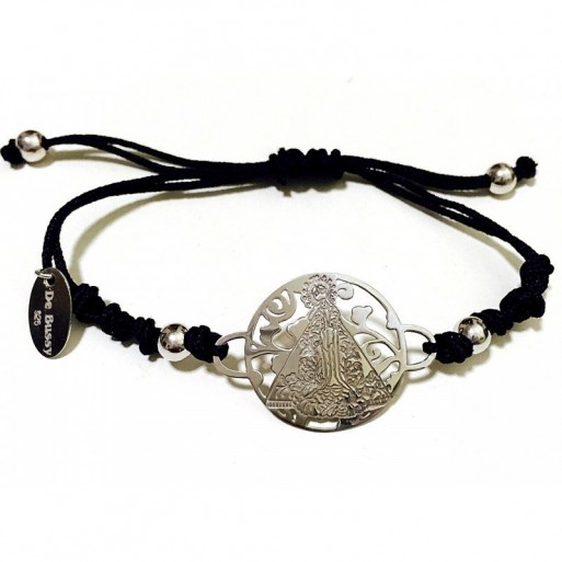 Pulsera Virgen de la Salud plata de Ley. 20mm