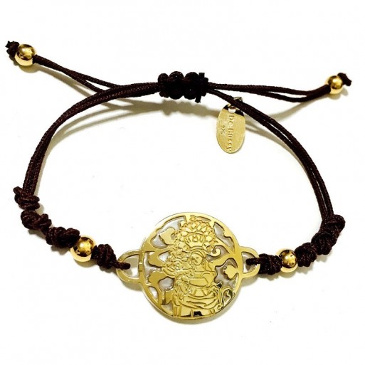 Pulsera Virgen de las Maravillas plata de ley y nácar®. 20mm