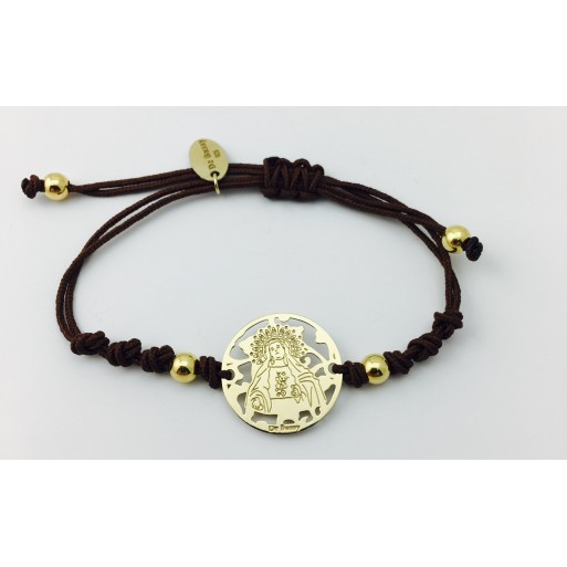 Pulsera Virgen de Amargura (Paso Blanco de Lorca) plata de ley®. 20mm