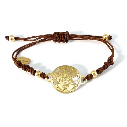 Pulsera Virgen de Covadonga o Virxe de Cuadonga plata de ley®. 20mm