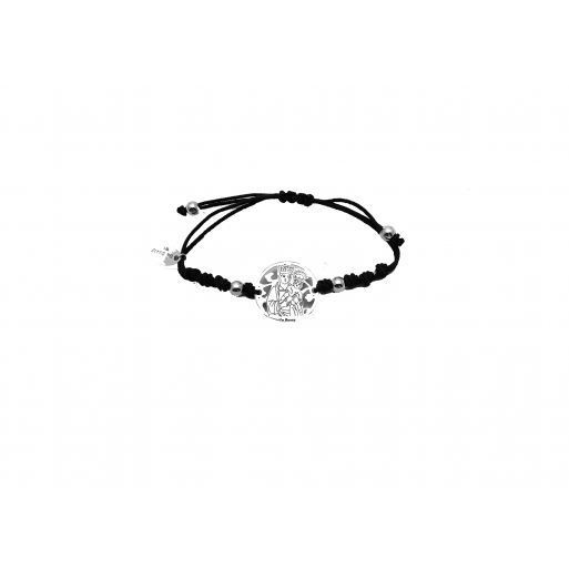 Pulsera Virgen de la Almudena plata de ley®. 20mm