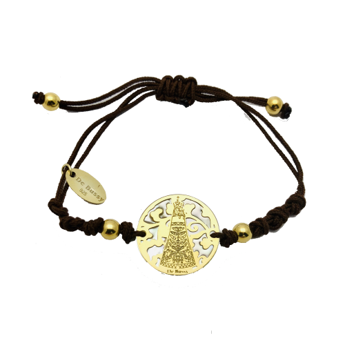 Pulsera Virgen de Loreto plata de ley nácar®.20mm