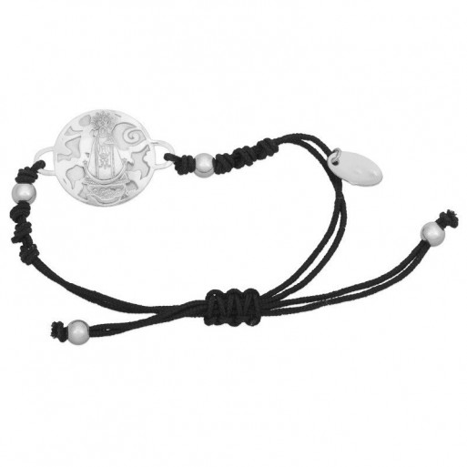 Pulsera Virgen Llanos plata de ley y nácar®. 20mm